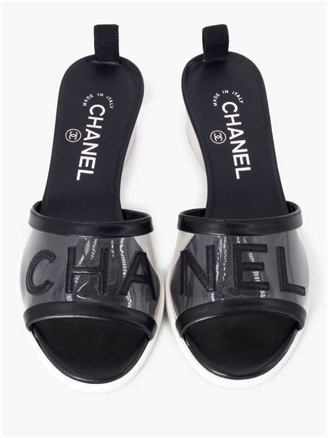 chanel pvc mules